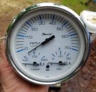 Gt0095a Faria Multifunction Gauge Rpm Temperature Oil Pressure White