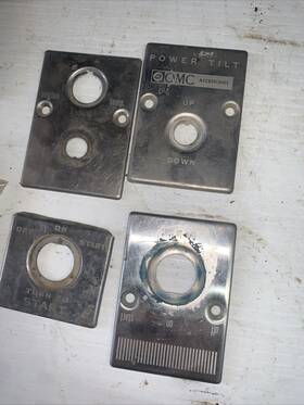 0310780 Omc Brp Sterndrive Instrumentation 310780 Ignition Switch Plate Vintage Tilt Trim