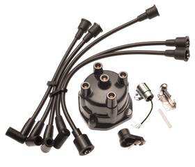 222-21-615 Titan 757 Performance Ignition Tune Up Kit For Omc Mercruiser Gm 2.5 3.0 Cap / Rotor Points Wires