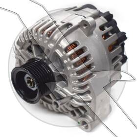 8.1ipsce Volvo Penta 21184419 Valeo 120 Amp Serpentine Belt Alternator