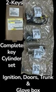 Mitsubishi MR548910 1999-2003 Galant Key Cylinder Set Ignition Door Trunk Nos. Fixed Price $199.99.