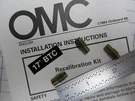 0436678 Omc Recalibration Orifice Kit Evinrude Johnson 60HP Outboards. Fixed Price $16.99.