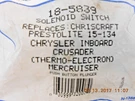 Sierra 18-5839 Solenoid Switch Push Button Plunger Chriscraft Chrysler Crusader. Fixed Price $19.97.